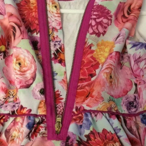 Florabelle Girl's Floral Pink Spring Fairy People Sleeveless Tulle Dress Size 3T - Picture 4 of 7